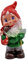 RAKSO Deko Figur Zwerg H 20 cm Gartenzwerg Waldarbeiter mit Axt stehend Gartenfigur aus Kunststoff