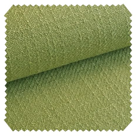 novely® exquisit DECORETTO - Weicher Polsterstoff im Naturfaser Look - Schwer Entzündbarer Möbelstoff mit Ultra-Clean-Technologie - Pflegeleichte Meterware 1lfm | Farbe: 15 Lindgrün