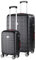 Monzana® 2er Set Koffer Boardcase M, XL Gelgriffe TSA Schloss Reisekoffer Trolley Kofferset Handgepäck schwarz