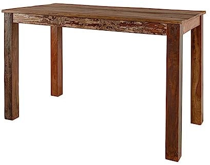 MASSIVMOEBEL24.DE | Nature of Spirit Esstisch aus Massivholz rechteckig #125 - Mehrfarbig lackiert | aus Altholz | Schreibtisch | 120x60x76cm | Massivholztisch Holztisch