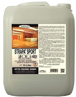 Lorito Bodenbeschichtung Strapa Sport für Sportböden, 10L | Langzeitbeschichtung für Sportböden, rutschhemmender & trittfester Pflegefilm, für Gummi, Kunststein, Naturstein & PVC