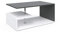 Vicco Couchtisch Guillermo, Couchtisch mit der Ablage, Weiß/Anthrazit, 91 x 52,6 cm