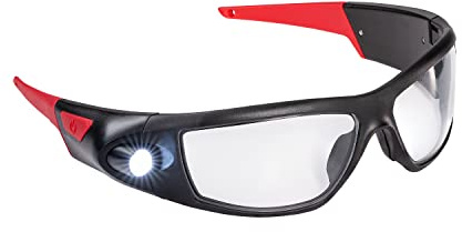 Coast SPG400 Wiederaufladbare beleuchtete LED-Schutzbrille mit integriertem Inspektionsstrahl, kratzfesten Wechselgläsern