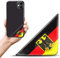 Biomar Labs 2 x 3D Gel Silikon Aufkleber Nummernschild Kennzeichen Tuning Auto Helm Tablet Laptop Handy Schwarz Gelb Rot F 140