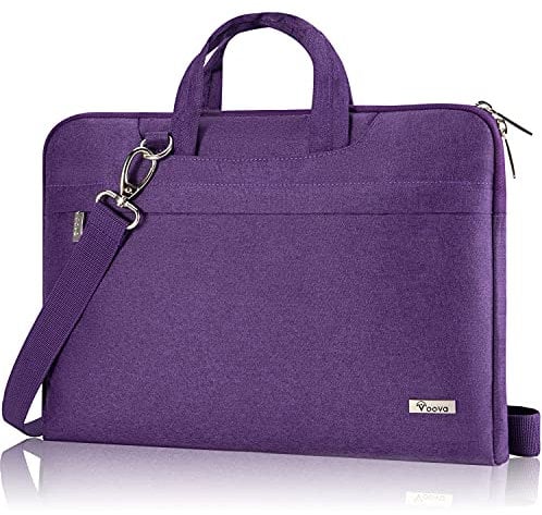 Voova Laptop Bag Carry Case 13 13.3 14 Inch with shoulder Strap, Waterproof Computer Sleeve Cover for Macbook Air 13 M1/M2, MacBook Pro 13/14, 13.5” Surface Laptop 3/4, Chromebook 14, Purple