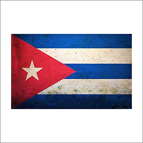 Expelie-Aufkleber, Flagge CUBA 3, aus PVC, geeignet für Auto Motorrad