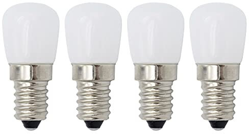 ShuoHui 4-Packs 3W E14 SES Mini-LED-Birnen-warmes Weiß 2800K 220-240 Volt 30W Halogen-Ersatz Kleine Edison Screw E14 LED-Lampe für Pygmy Kühlschrank/Mikrowelle/Dunstabzugshaube/Nähmaschine