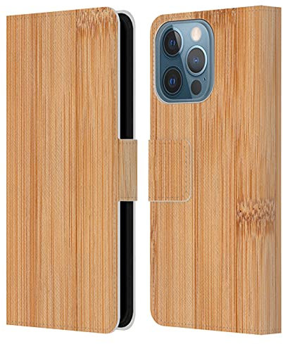 Head Case Designs Licenza Ufficiale PLdesign Bamboo in Marrone Chiaro Stampe di Legno E Ruggine Custodia Cover in Pelle a Portagoglio Compatibile con Apple iPhone 13 PRO