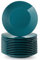 LOVECASA, Serie Sweet, Dessertteller aus Porzellan, 12-teilig, 21,5 cm, Pure Farbe