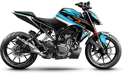 ARider Dekor (Aufkleber) passend für KTM Duke 125/390 2017-2022 | Classic Edition (Blau)