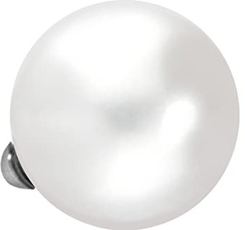 PIERCINGLINE Titan Schraubaufsatz mit Gewinde 0,9 mm SYNTH. PERLE Piercing Aufsatz Ersatz weiß 3 mm
