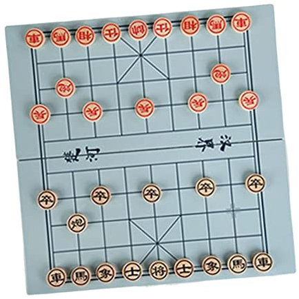 F Fityle Jeu d'échecs Chinois en Bois Jeux de société Pliables Jeu d'échecs en boîte Chinois