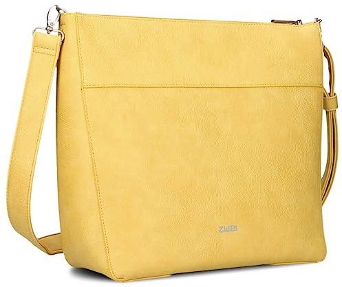 Zwei Damen Schultertasche Mademoiselle.M M110 großer Shopper 10 Liter klassisch-elegant Umhängetasche mit Schlüsselring für die City Arbeit Shopping Business DIN-A4-Unterlagen passend