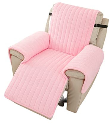 GUYIRT Sesselschoner für Fernsehsessel rutschfest, Fernsehsessel Bezug für Hunde Haustieren, Liegesofa Sesselbezug, Sesselschoner für Relaxsessel Abnehmbare Waschbar-Rosa-55 x 200 cm