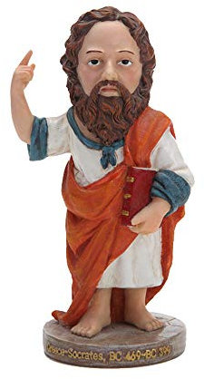 Heimdekoration, Dekoration, Heimdekoration, Harzstatue, Mini-Desktop-Handwerk, Sokrates-Souvenir-Statue, Auto-Mini, Charakter-Simulations-Skulptur (9 x 7 x 16,5 cm)