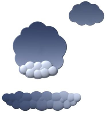 Cloud Handballenauflage für Tastatur und Maus mit Untersetzer, Wrist Rest Set mit Rutschfester Unterseite, Ergonomisches Memory Foam Handgelenkstützen für Computer Laptop, Büro und Gaming, C