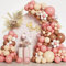 Arco Palloncini Rosa Gold, 133 pezzi Kit Arco per Palloncini Oro Rosa Beige Bianchi, Ghirlanda Palloncini Rosa Pastello Per Decorazioni Compleanno Bambina Comunione Battesimo Matrimonio Baby Shower