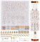 GREFIYAS Weiße Perlen set zum auffädeln,3/4/5/6/8/10mm Geformte Kunstperlen,Goldene und Silber ,Schmuck perlen erwachsene,armband set selber machen