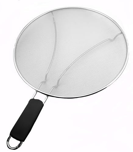 Buckingham 30792 Premium Stainless Steel Frying Pan Splatter Screen Guard Cooling Rack 33 cm