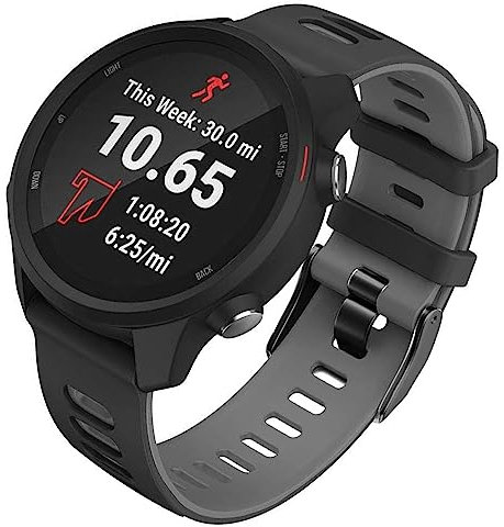 FunBand Cinturino Compatibile con Garmin Forerunner 245/645,20mm Quickfit Braccialetto di Ricambio Trama Silicone Sportivo Cinturino per Garmin Vivoactive3,Vivomove HR/Garmin Venu 2 Plus SmartWatch