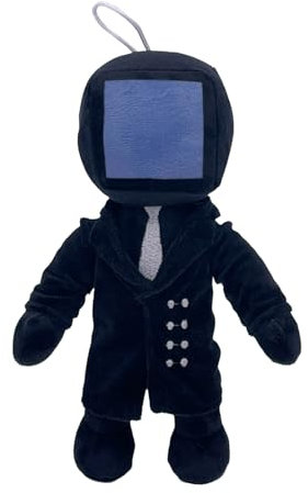 Super JAKES Skibidi Toiletten-Plüschtier,lustige gefüllte Anime-Skibidi-Toiletten-Plüschpuppen,Sammlergeschenke für Kinder,Fans und Erwachsene zum Geburtstag(Blue tv Man)