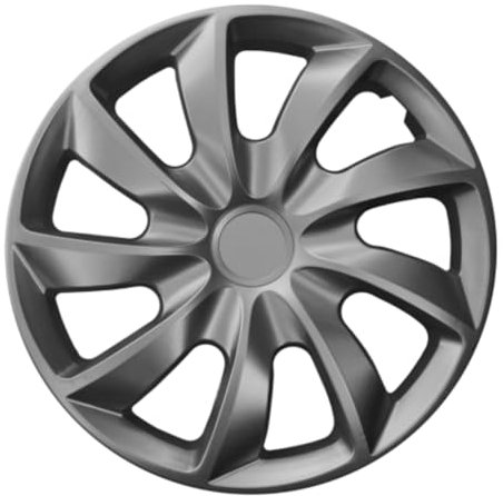 Luckyberg Radkappen 14 Zoll | Radzierblenden 4er-Set für die meisten Automarken und Stahlfelgen, Zierkappen in vielen Farben. Felgenabdeckung für Autofelgen. (14 - Graphit)
