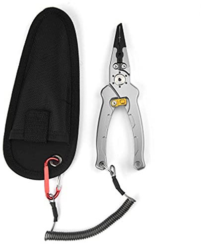 Angelzange Multifunktionale Luer-Zange, Angelzange aus Aluminiumlegierung, Angelausrüstung, Drahtschneider, Fischkontrollgerät, Entkopplung mit offenem Regelkreis Angelausrüstung, Zubehör ( Color : Si