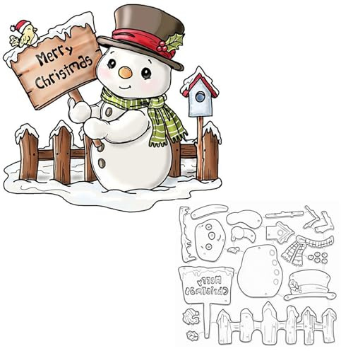Weihnachts-Schneemann-Rahmen, Metall-Stanzformen, Frohe Weihnachten, Schneemann, Hintergrund, Hochzeit, Stanzschablonen für DIY, Scrapbooking, Album, Prägepapier, Kartenherstellung