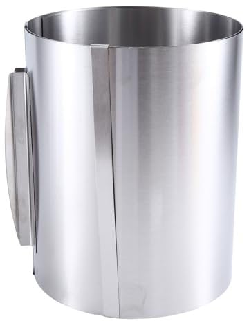 Knadgbft Adjustable Cake Ring Silver Cake Mol High 20 cm - Stainless Steel Baking Ring Adjustable - High Baking Mould for Easy Preparation