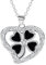 Micory Kleeblatt Damen Halskette 925 Sterling Silber Glücksbringer Anhänger Kette Schmuck Geschenk für Mädchen Frau Mutter Tochter