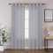 CUCRAF Voile Curtains Grey Blue 84 Inch Drop 2 Panels with Eyelet Linen Net Curtains for Windows Sheer Curtains for Bedroom Kitchen Dormitory Home Decoration