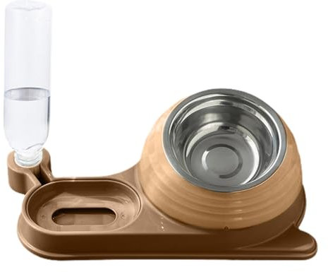 Cuenco elevado para gatos | Comida para gatos inclinada | Comedero elevado para comida y agua para gatos, combo de plato en forma de caracol, estación de alimentación para mascotas, cuenco de diseño i
