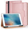 Vkooer Hülle für iPad Pro 9.7 Zoll (A1673 A1674 A1675) 2016 mit Stifthalter Premium PU Leder Segeltuch Schutzhülle Tasche Folio Cover Case mit Auto Schlaf/Aufwach für iPad Pro 9.7 Zoll- Roségold