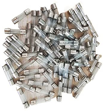 SXJAAR Lot de 100 fusibles en verre à fusion rapide 5 x 20 mm, kits assortis, fusibles en verre à fusion rapide(7a)