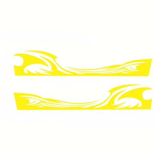 CLEVEQ Karosserie Seitenstreifen Aufkleber für Audi A1 4door,Seitenschweller Aufkleber Auto Dress Seiten-Streifen Aufkleber Modifizierte dekorative Aufkleber,Yellow