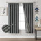 Joydeco 100% Verdunkelungsvorhänge Leinen Gardinen mit Kräuselband 2er Set H183xB132cm Grau, Thermovorhang Kälteschutz Blickdicht Schallschutz Ideal für Wohnzimmer passt zu Schienensystemen