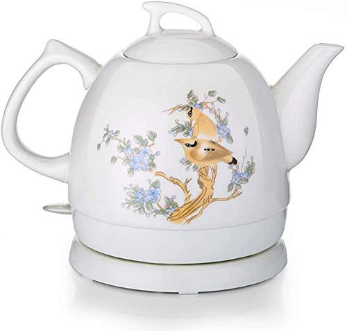 KXQYIKYI Kettles, Ceramic Electric Kettle Cordless Water Teapot Teapot-Retro 1L Jug 1000W Water Fast for Tea, Coffee, Soup, Oatmeal-Removable Base Automatic Power off Boil Dry Protection hopeful