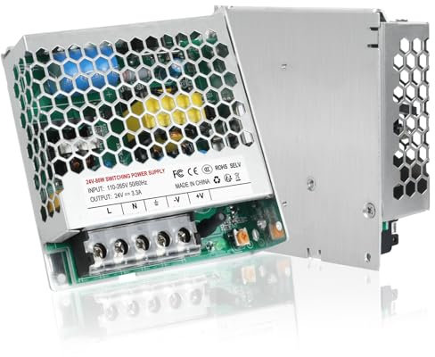 trasformatore 220v 24v 80W, Alimentatore 24V 3.3A 80W, Trasformatore a Bassa Tensione, Convertitore di Potenza Industriale, alimentatore led 24v per Striscia LED, CCTV, Stampante 3D, Auto, Telecamere