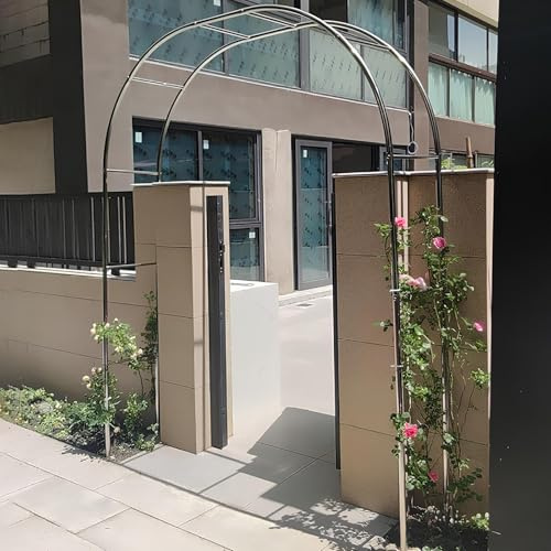 JCVCCV Arco per Rose in Acciaio Inox per Piante Rampicanti, Archi in Metallo, Pergolato da Giardino per Interni Ed Esterni(W350*H240cm/11.4 * 7.8ft)