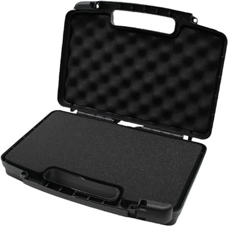 Tool Case, 14x10.4x3.5 Inch Drop-Resistant Case with Foam, Portable Hard Tool Box with Handle & Buckle for Home, Workshop, or Professional Use