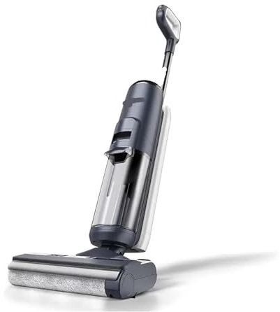 Aspirateur et serpillière intelligents sans fil Floor ONE S5 pour sols durs, affichage numérique, longue durée de fonctionnement pour poils d'animaux, sols durs et moquettes (Floor ONE S5 Bleu)