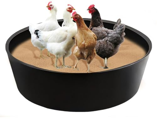Genérico Hühnerpulver, zusammenklappbares Zubehör für Hühnerstall, Box ohne Boden, 63 cm, für Geflügel, sauberer Teich für Enten