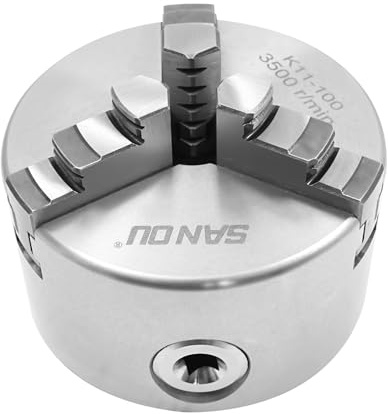 Drehbankfutter 100mm 3 Backenfutter Dreibackenfutter Spannfutter Drechselbank,für Werkzeugmaschinen und Zubehör wie gewöhnliche Drehbänke