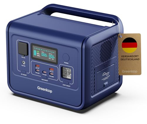 Greenloop 800W Tragbare Powerstation 800W Solargenerator (800, Watt, Outdoor energy)