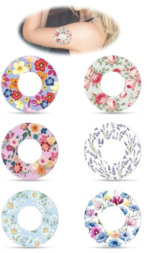 MOPZIJA 6 Pièces Cache-capteurs,Patch Adhésif Imperméables Patch, Capteur Glycémie, pour Moniteur de Glycémie Autocollants pour le Sport, Natation et au Quotidien