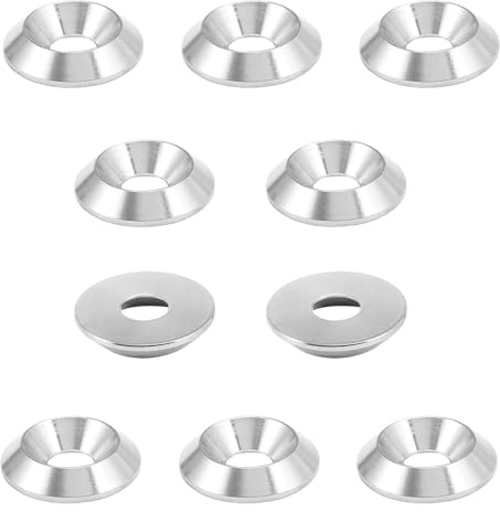 HAPPOW 10 Stück M8 Senkkopfscheibe, Rosetten Gedreht Unterlegscheibe aus Edelstahl Vollmaterial, Zierscheiben, M8x20x5mm, für den bündigen Einbau in Maschinen, Automobilen, Möbeln, Industrieanlagen