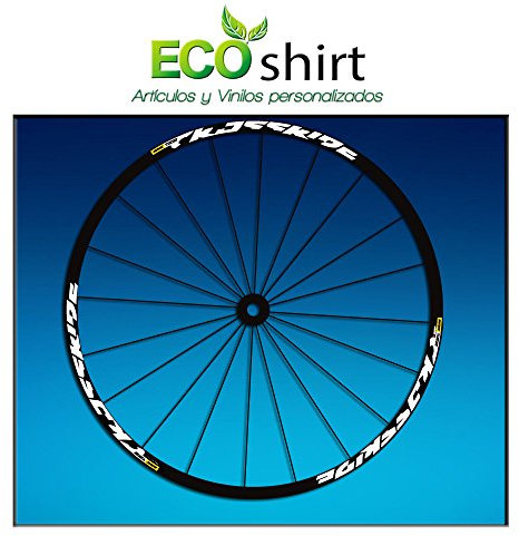 Ecoshirt Stickers Aufkleber Rim Crossride 2016 26 27,5 AM52 Bike MTB Downhill Weiß