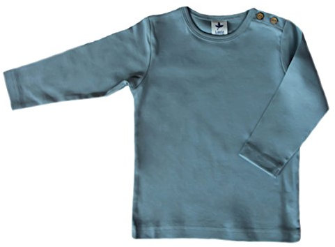 Baby Kinder Langarmshirt Bio-Baumwolle T-Shirt hellgrau (86-92, Hellgrau)