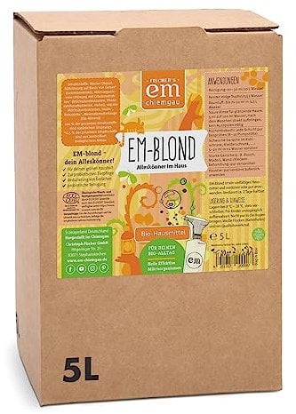 Fischer's EM-Chiemgau - EM-Blond - Alleskönner mit Effektiven Mikroorganismen | Bio-Hausmittel - Haushalt, Tierpflege, Reinigung, Wellnessanwendungen, 5 L Bag-in-Box