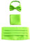 WANYING Herren Satin Kummerbund Fliege Einstecktuch 3 in 1 Set für Hochzeit Party Ball Banquet Smoking Gentleman - Einfarbig Fluoreszenz Grün